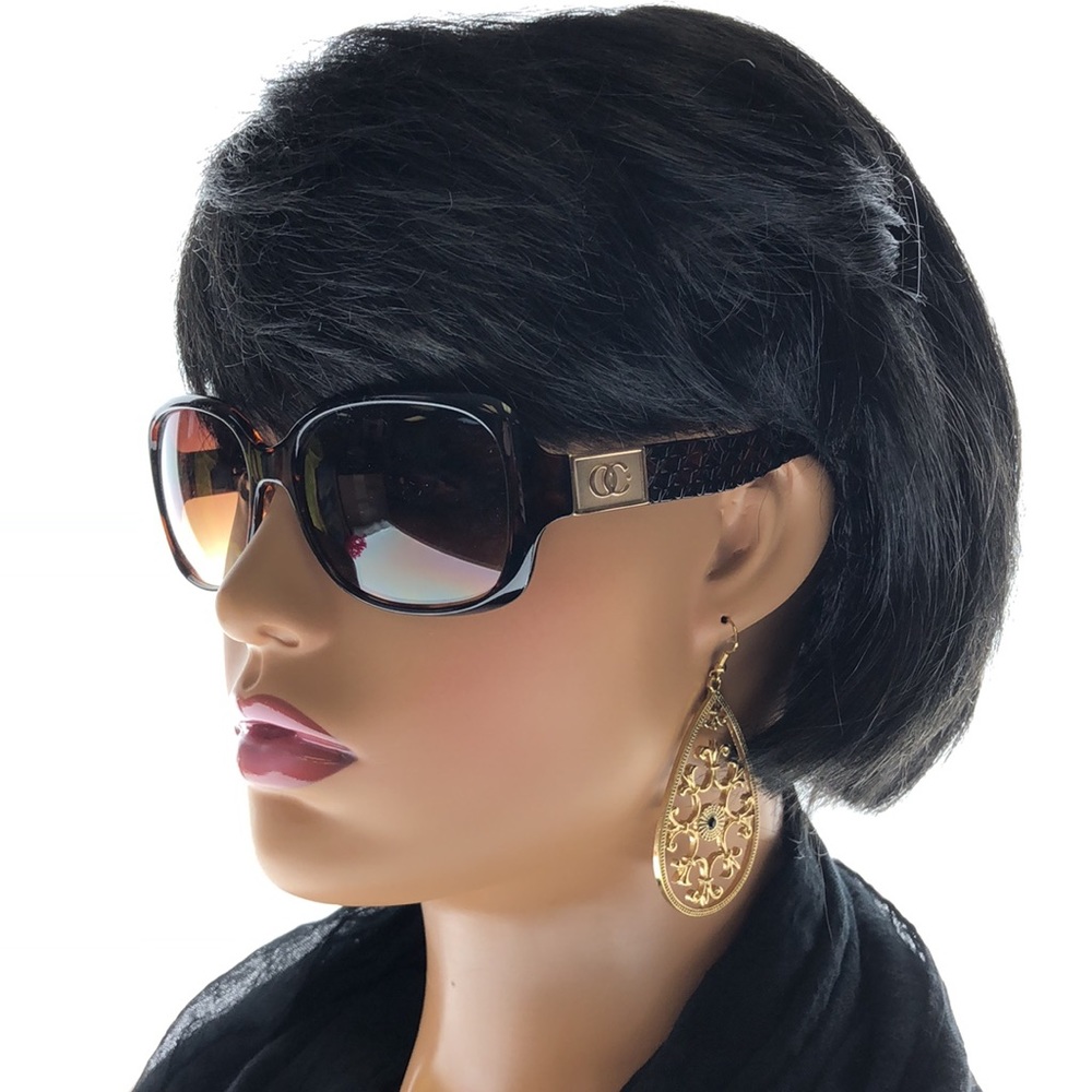 Oleg Cassini Big Round Tortoise Shell Frame And M… - image 3